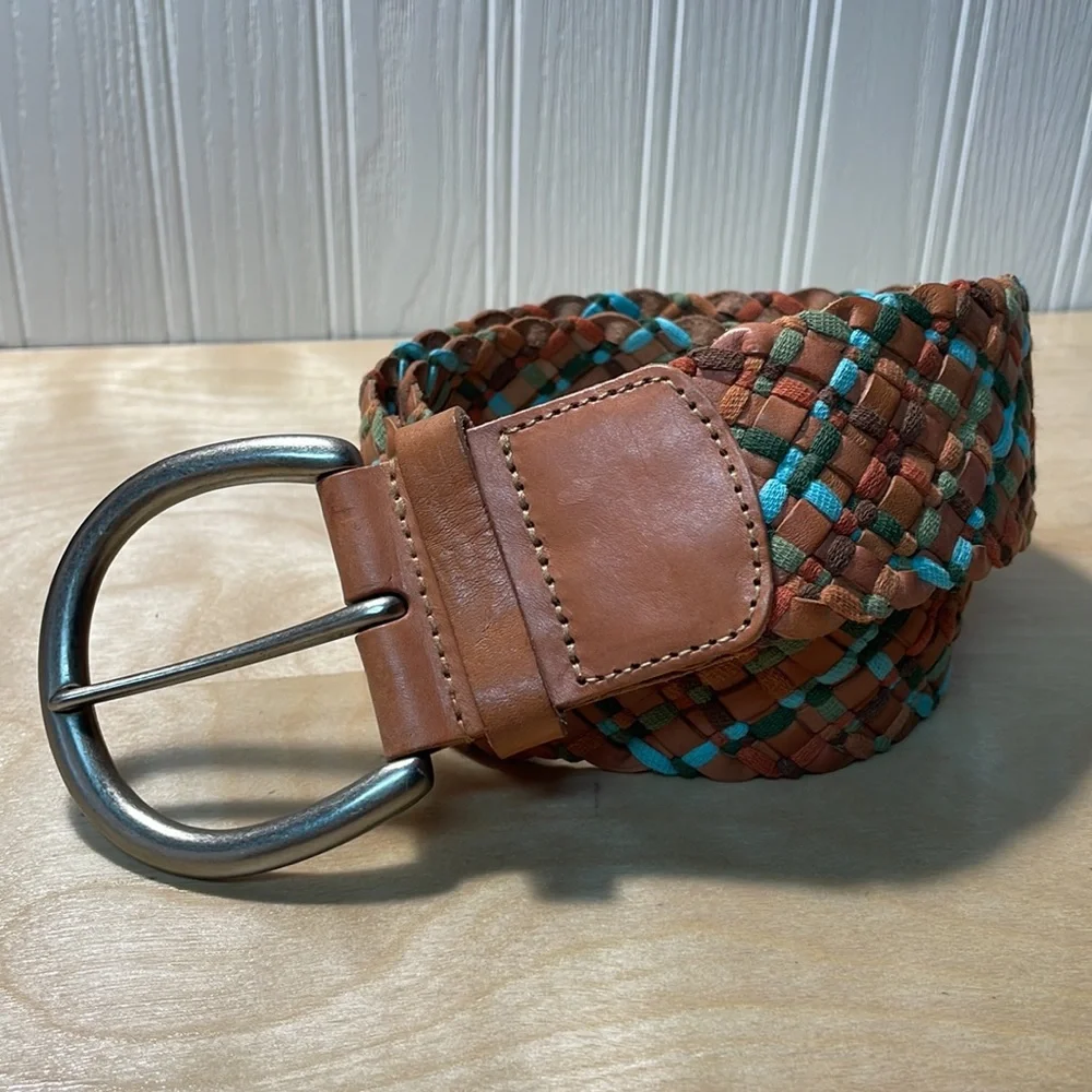 Fossil Multi Weave Genuine Leather Belt - Brown - Picture 13 of 14